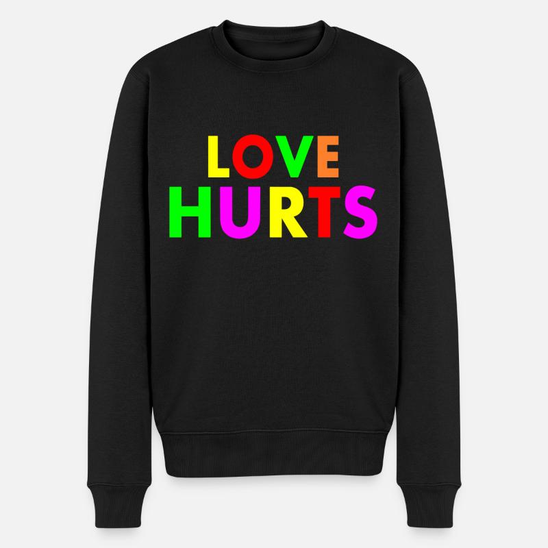Love hurts - Økologisk premium-sweatshirt til mænd - sort