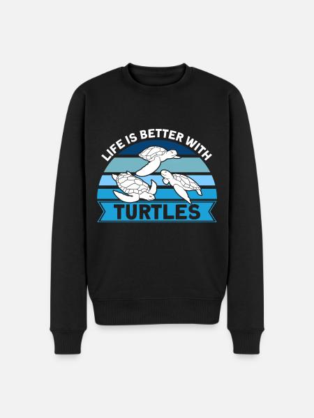 Sea Turtle Turtle Lovers Schildkrö - Men's Premium Organic Jumper - black