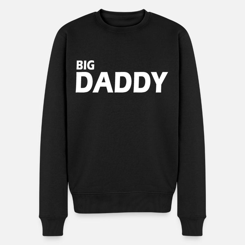 BIG DADDY - Männer Premium Bio Pullover - Schwarz