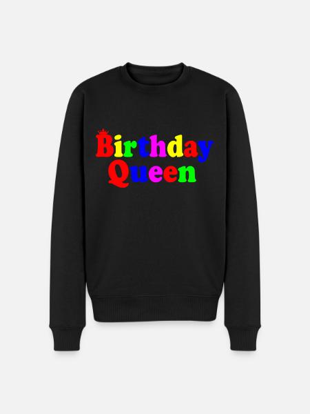 Birthday queen - Männer Premium Bio Pullover - Schwarz