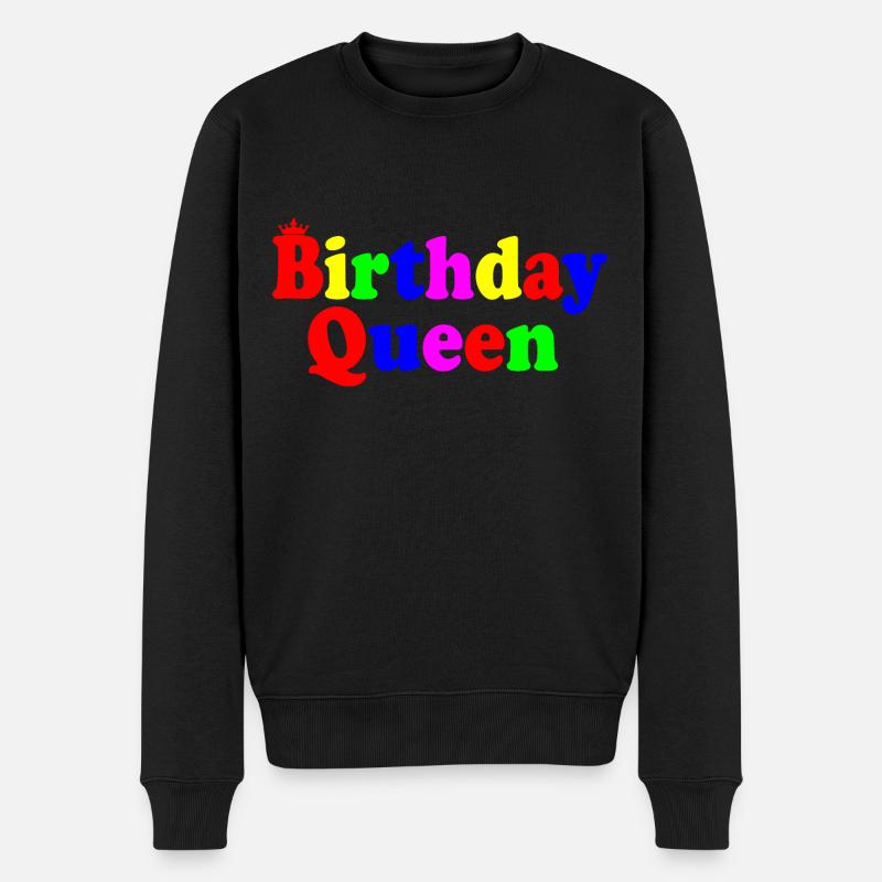Birthday queen - Men's Premium Organic Jumper - black