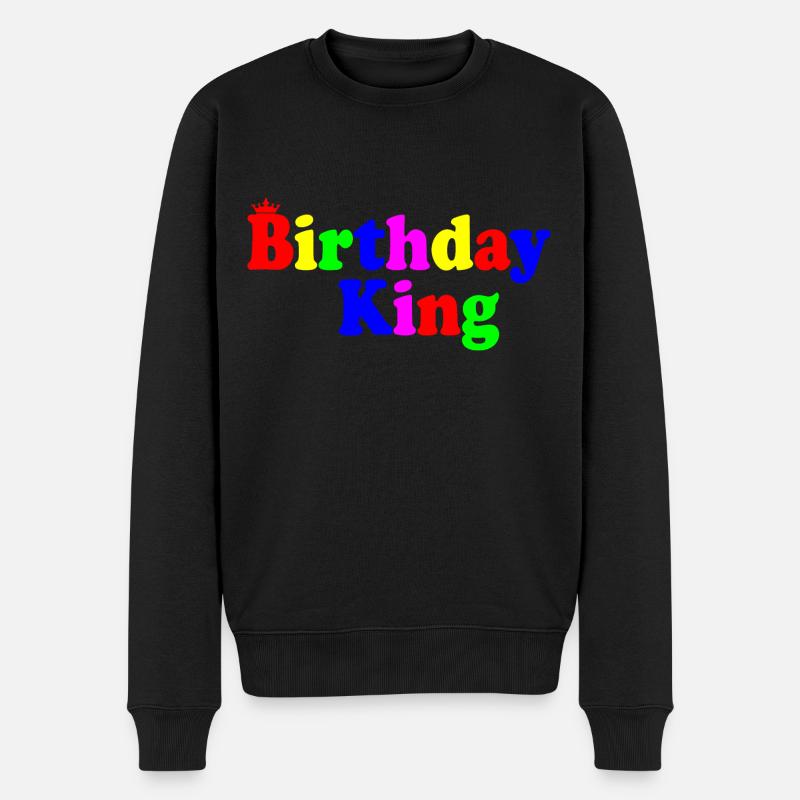 Birthday king - Pull Premium bio Homme - noir