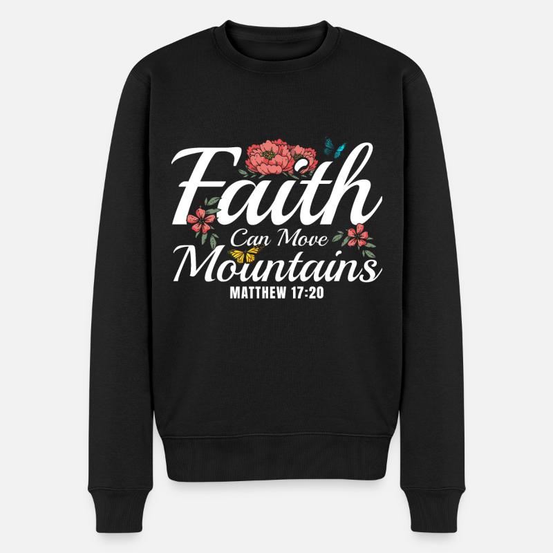 Christlich Bibelvers Religiös Geschenk - Männer Premium Bio Pullover - Schwarz