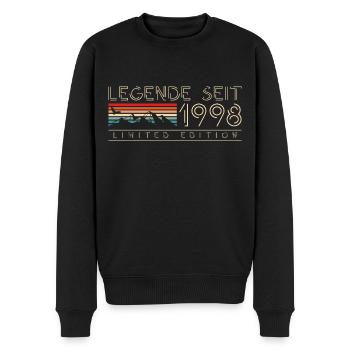 25. Geburtstag Berge 1998 Jahrgang geboren - Männer Premium Bio Pullover - Schwarz - Vorne - Nico (187cm)