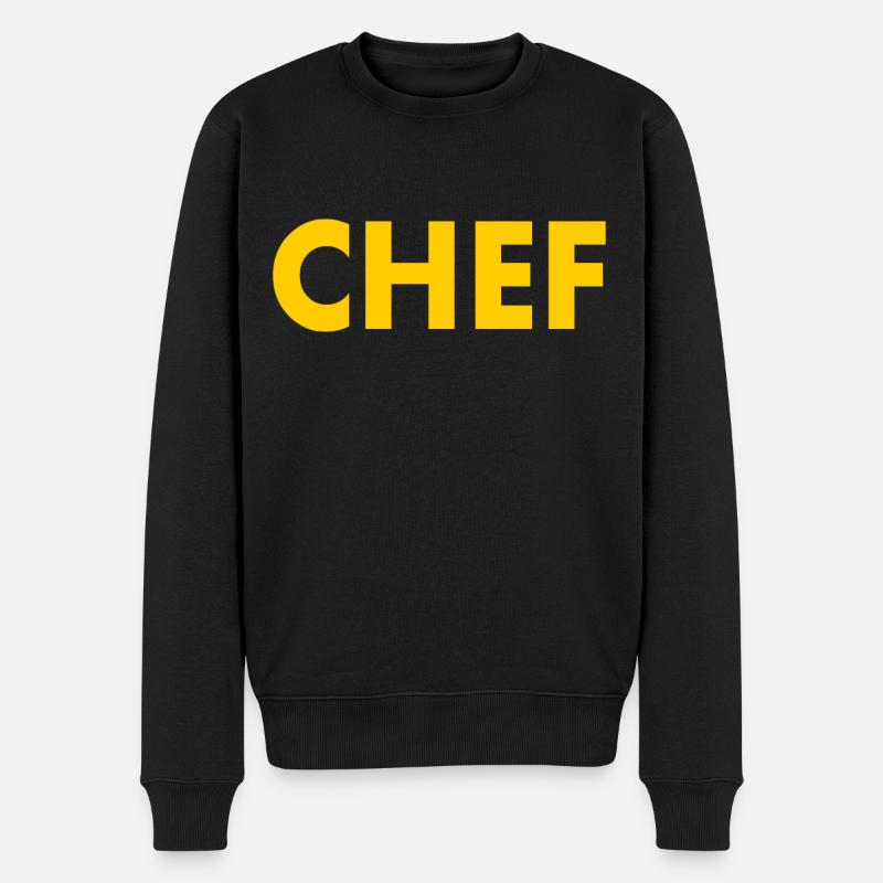 Chef - Männer Premium Bio Pullover - Schwarz