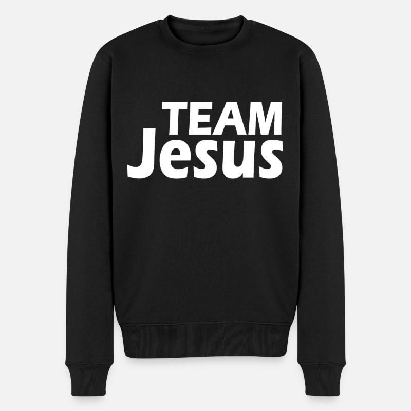 Team jesus - Pull Premium bio Homme - noir
