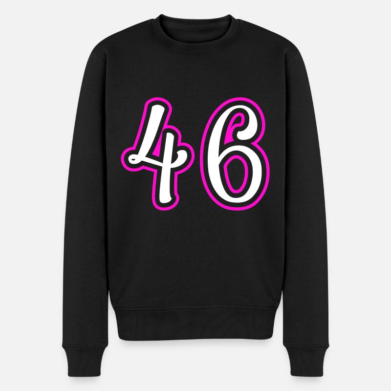 46 Zahl nummer - Männer Premium Bio Pullover - Schwarz
