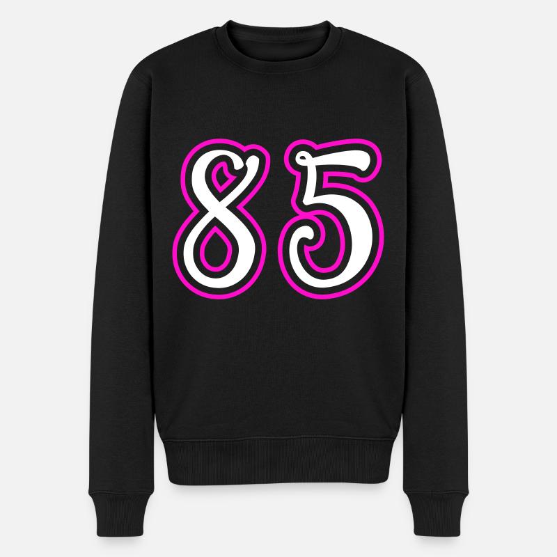 85 Numéro de numéro - Pull Premium bio Homme - noir