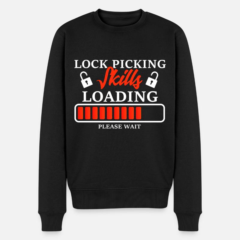 Schlösser knacken Schlüsseldienst Schlösserknacken - Männer Premium Bio Pullover - Schwarz