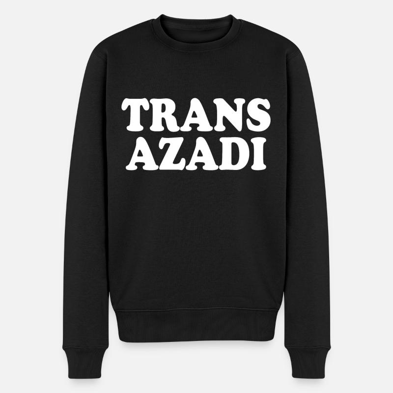 Trans azadi - Pull Premium bio Homme - noir