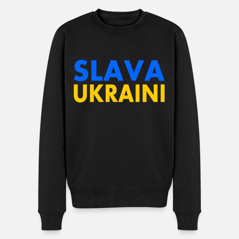 Slava ukraini - Pull Premium bio Homme - noir