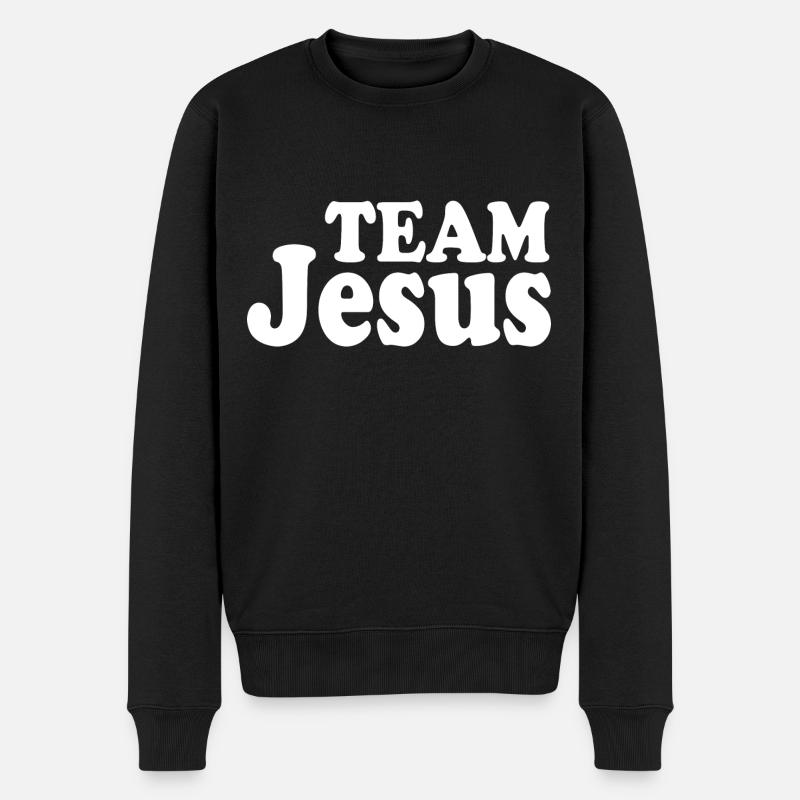 Team jesus - Pull Premium bio Homme - noir