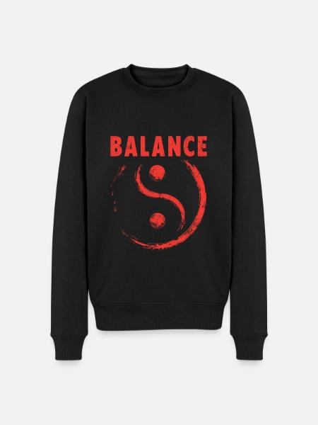 Équilibre Yin et Yang - Pull Premium bio Homme - noir