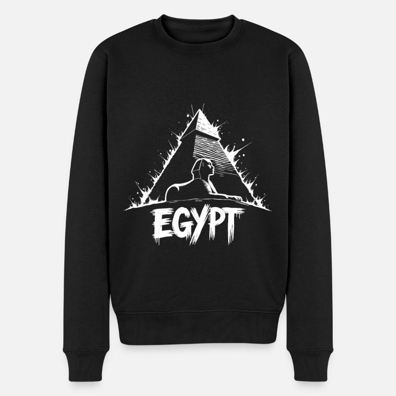 Egypt Sphinx Pyramid - Men's Premium Organic Jumper - black
