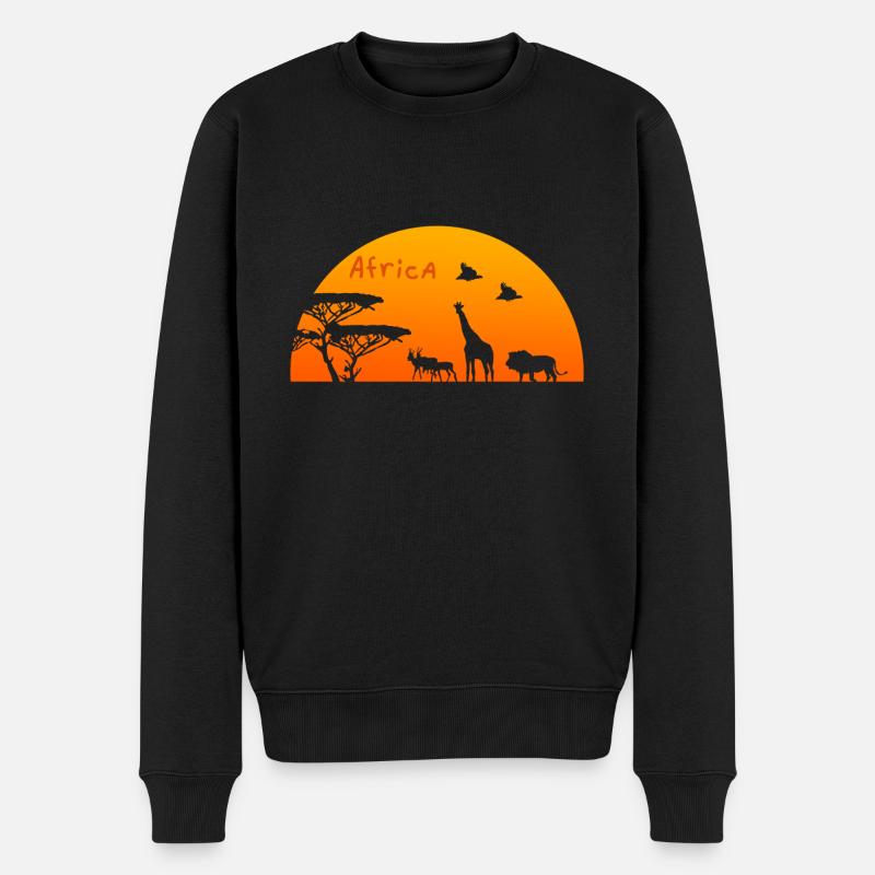 Conception de l'Afrique - Pull Premium bio Homme - noir