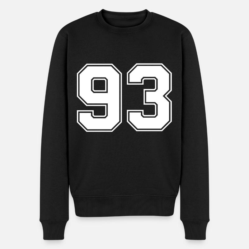 93 Zahl Trikot - Männer Premium Bio Pullover - Schwarz