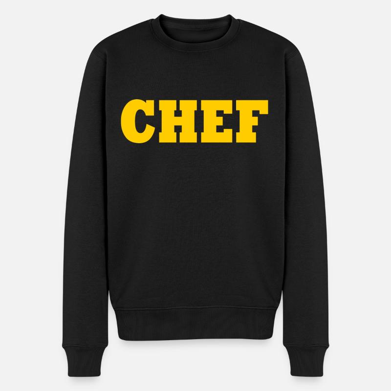 Chef - Männer Premium Bio Pullover - Schwarz