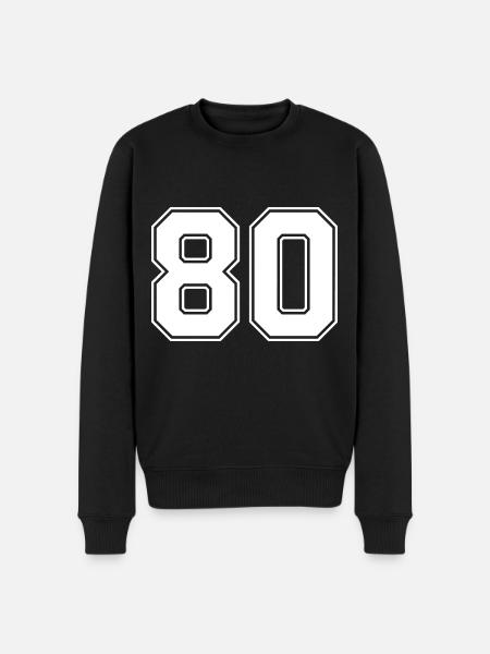 80 number jersey - Men's Premium Organic Jumper - black
