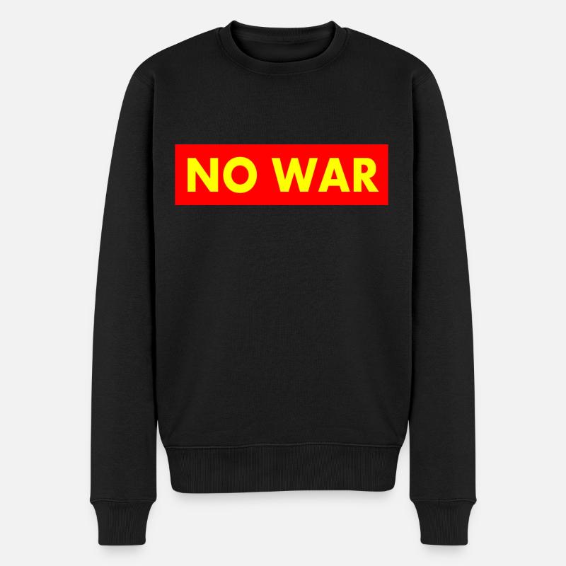 No war - Pull Premium bio Homme - noir