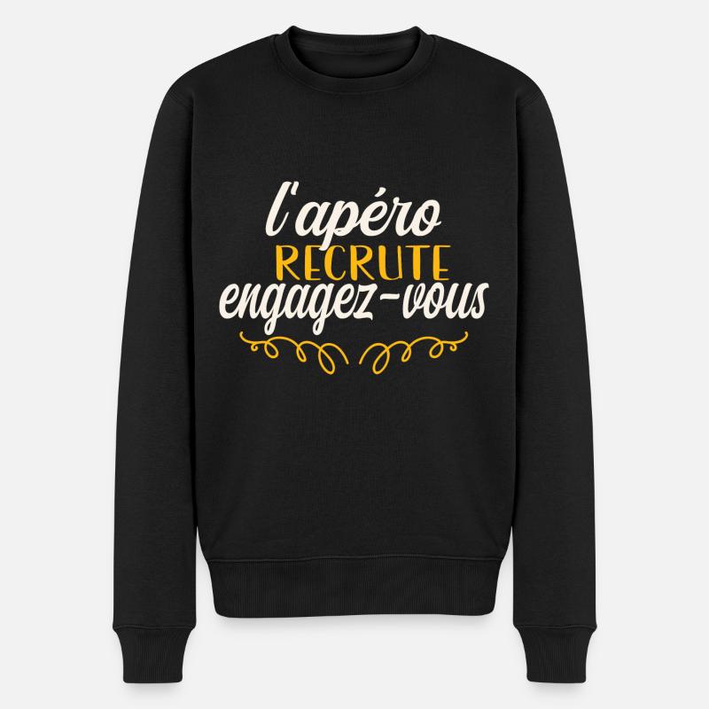 apéro recrute engagez vous - Pull Premium bio Homme - noir