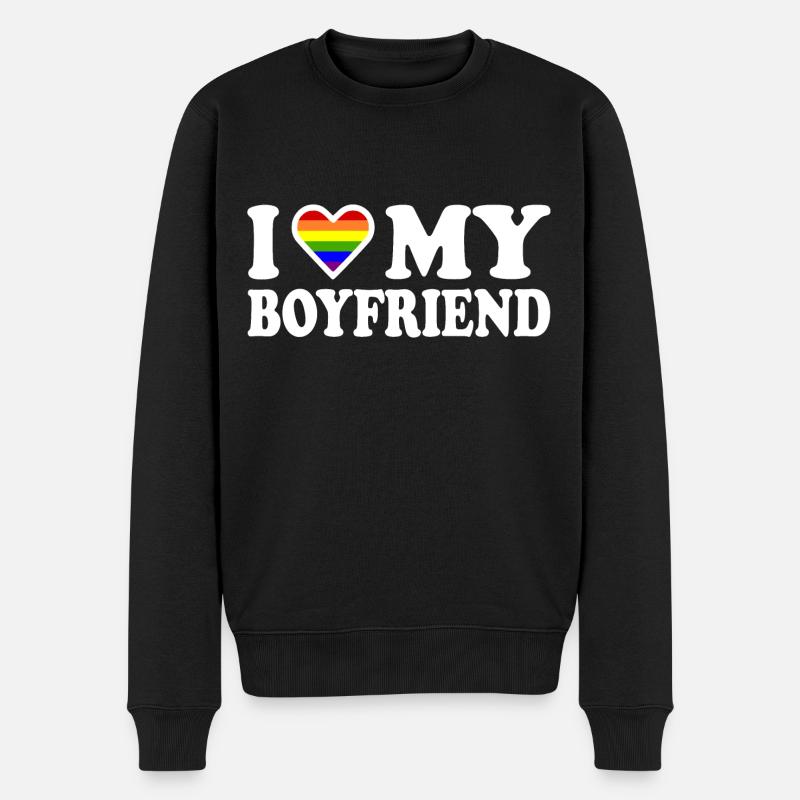 I love my boyfriend - Pull Premium bio Homme - noir