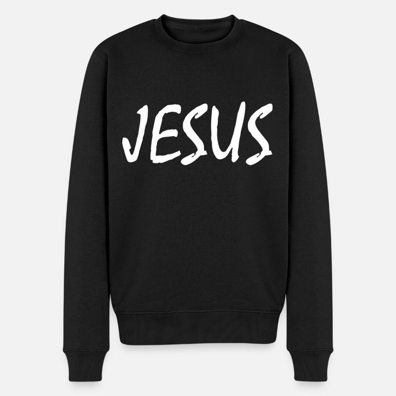 Jesus - Pull Premium bio Homme - noir