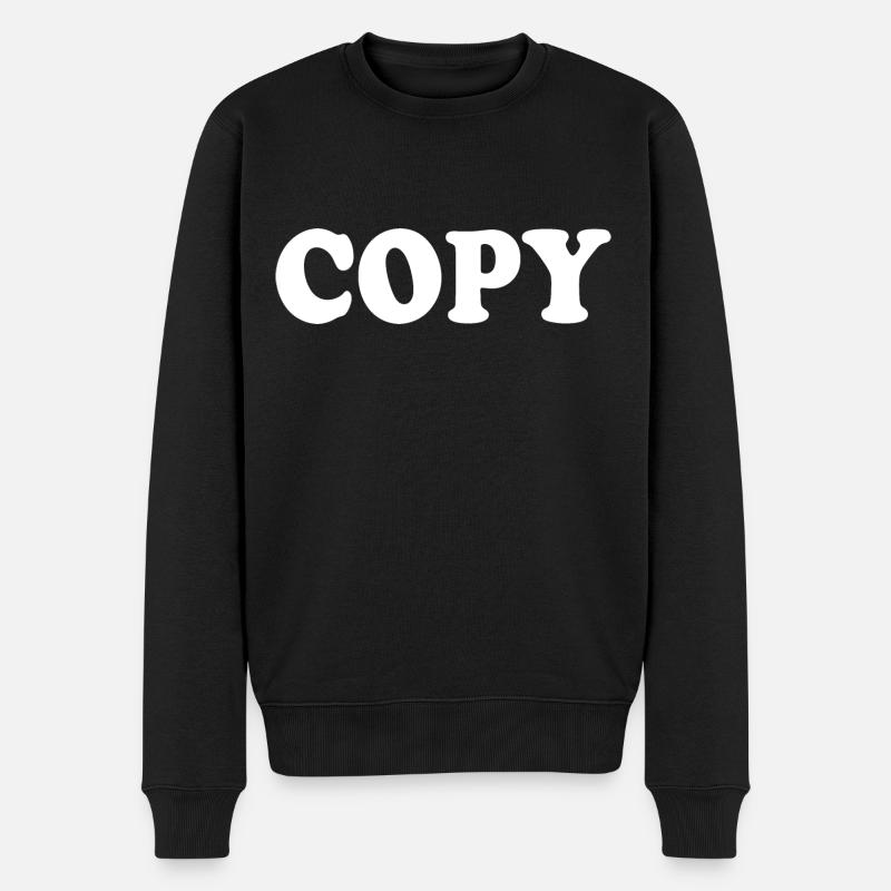 Copy - Männer Premium Bio Pullover - Schwarz