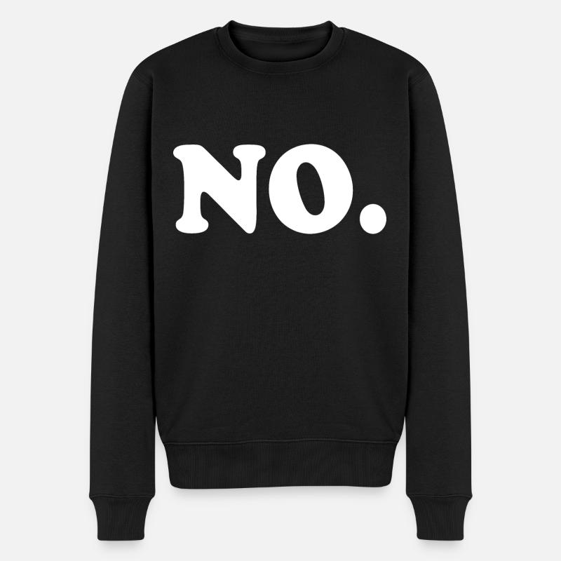 No - Männer Premium Bio Pullover - Schwarz