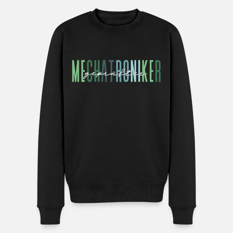 geprüfter Mechatroniker - edles Design - Männer Premium Bio Pullover - Schwarz