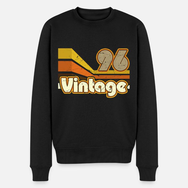 1996 Anniversaire né en 1996 Retro Vintage - Pull Premium bio Homme - noir