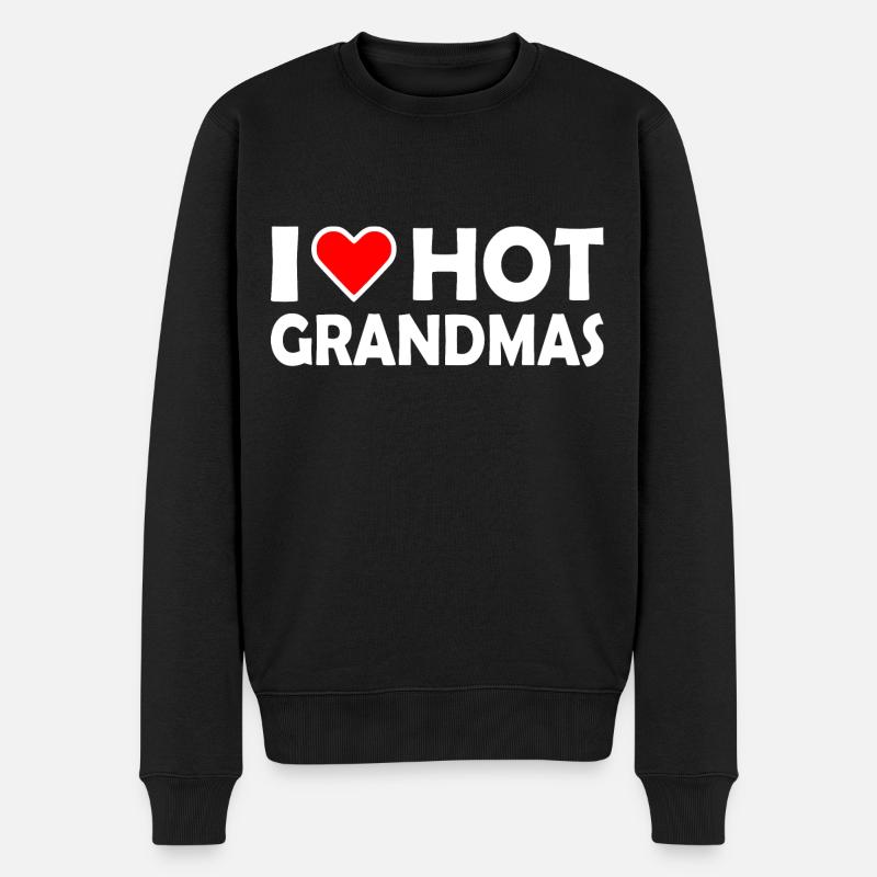 I love grandmas - Pull Premium bio Homme - noir