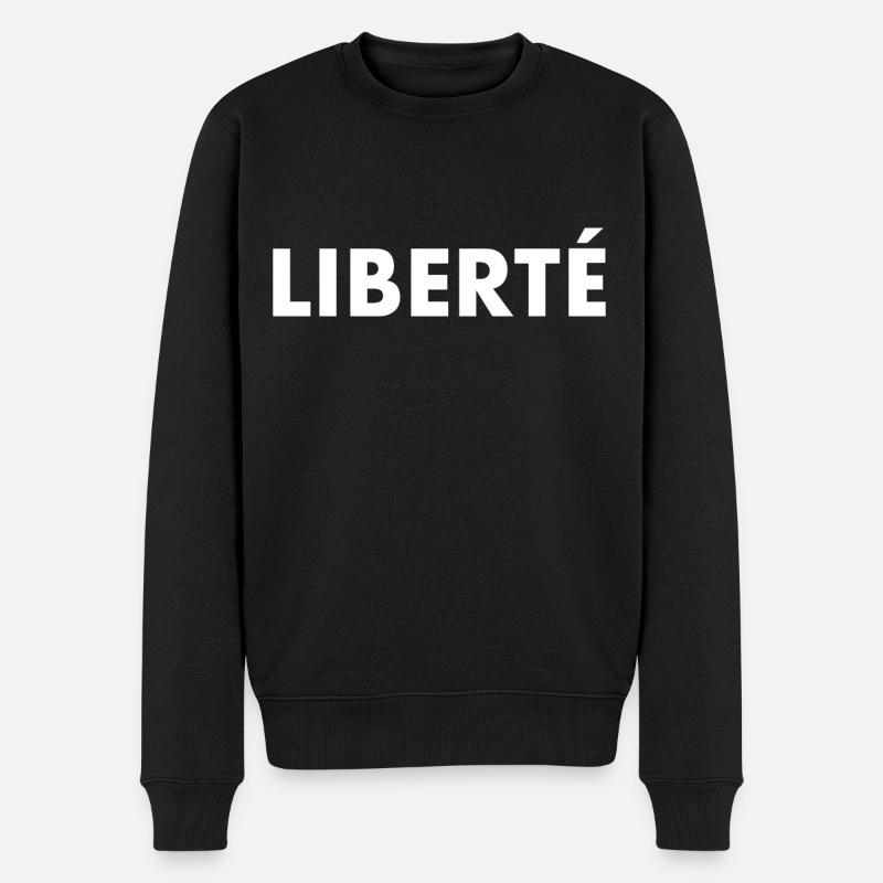 Liberté - Männer Premium Bio Pullover - Schwarz