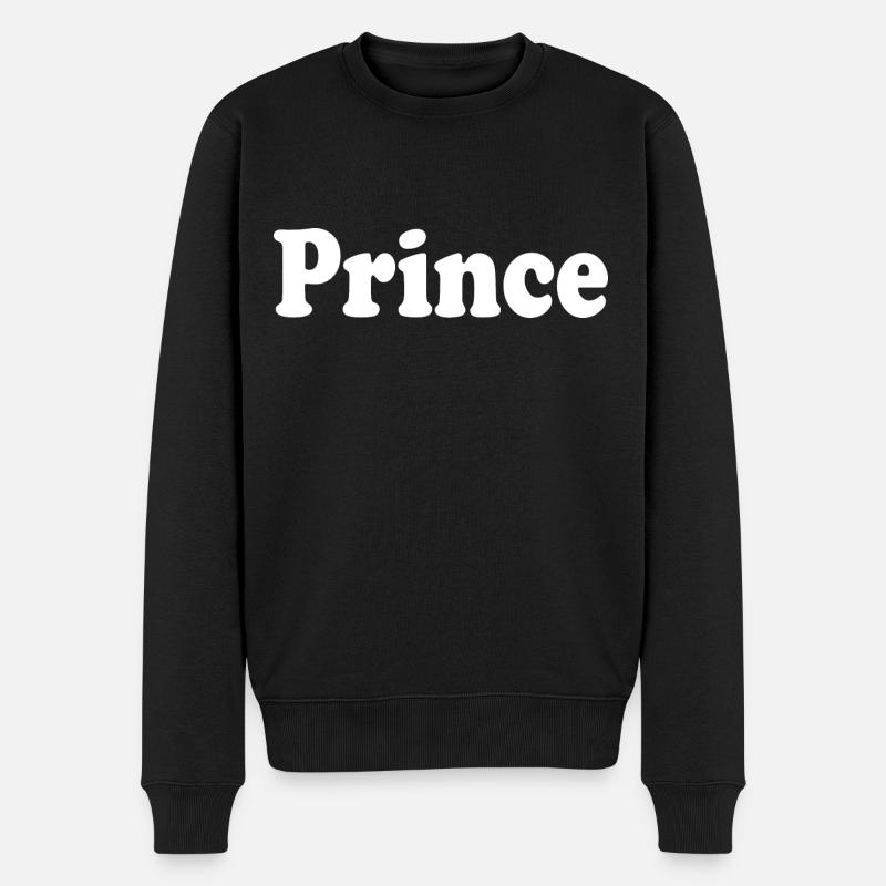 Prince - Männer Premium Bio Pullover - Schwarz