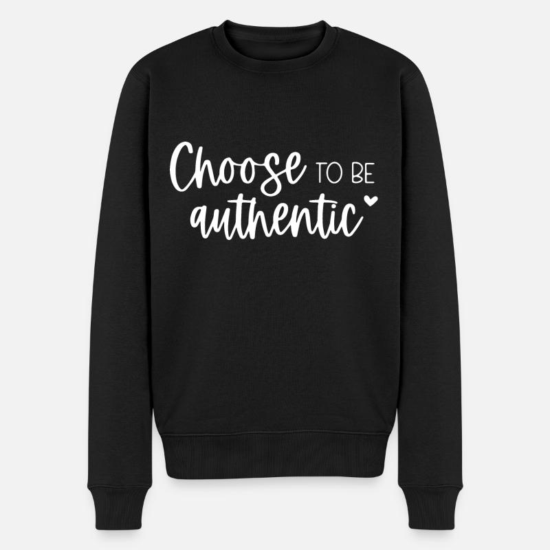 Choisissez d’être authentique - Pull Premium bio Homme - noir
