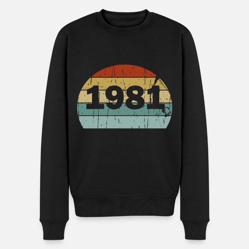 40. Geburtstag Jahrgang 1981 Geschenkidee Lustig - Männer Premium Bio Pullover - Schwarz