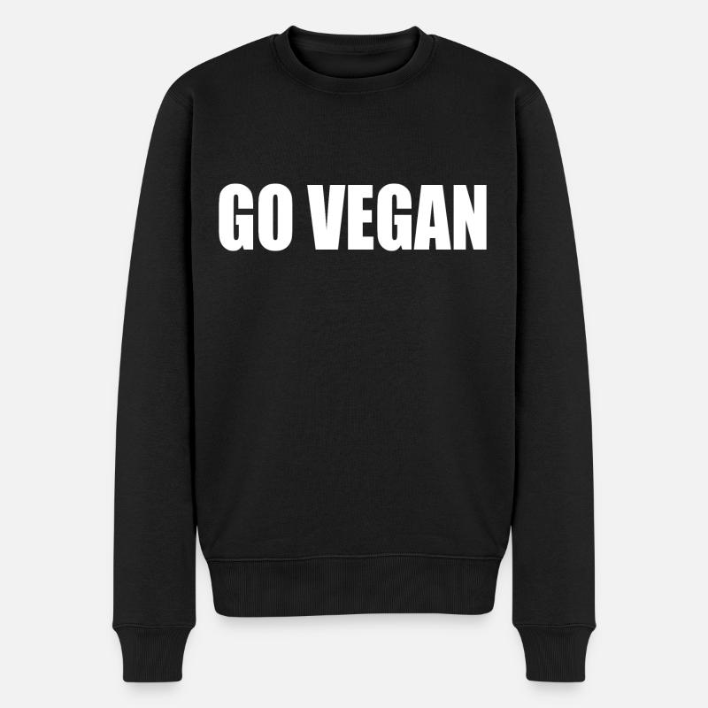 Go vegan - Pull Premium bio Homme - noir