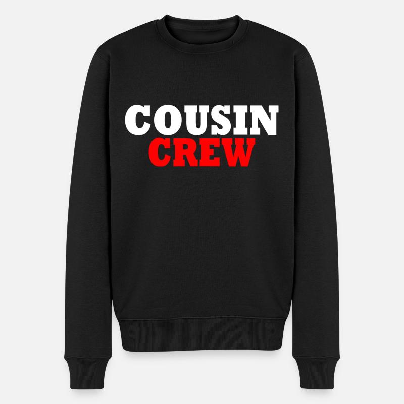Cousin crew - Pull Premium bio Homme - noir
