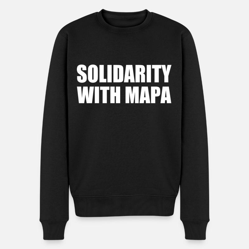 solidarity with mapa - Pull Premium bio Homme - noir