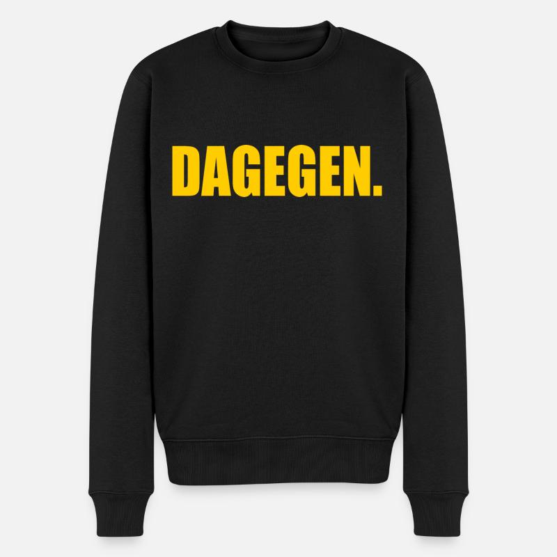 Dagegen - Männer Premium Bio Pullover - Schwarz