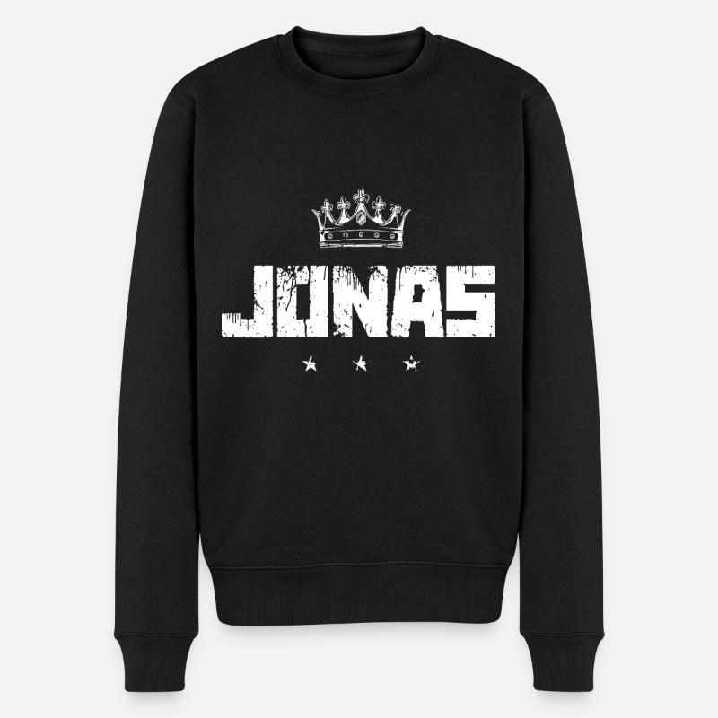 Jonas - Männer Premium Bio Pullover - Schwarz