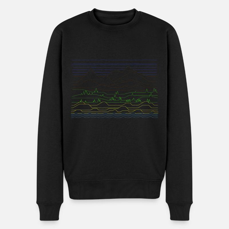 verschidene Landschaften - Männer Premium Bio Pullover - Schwarz