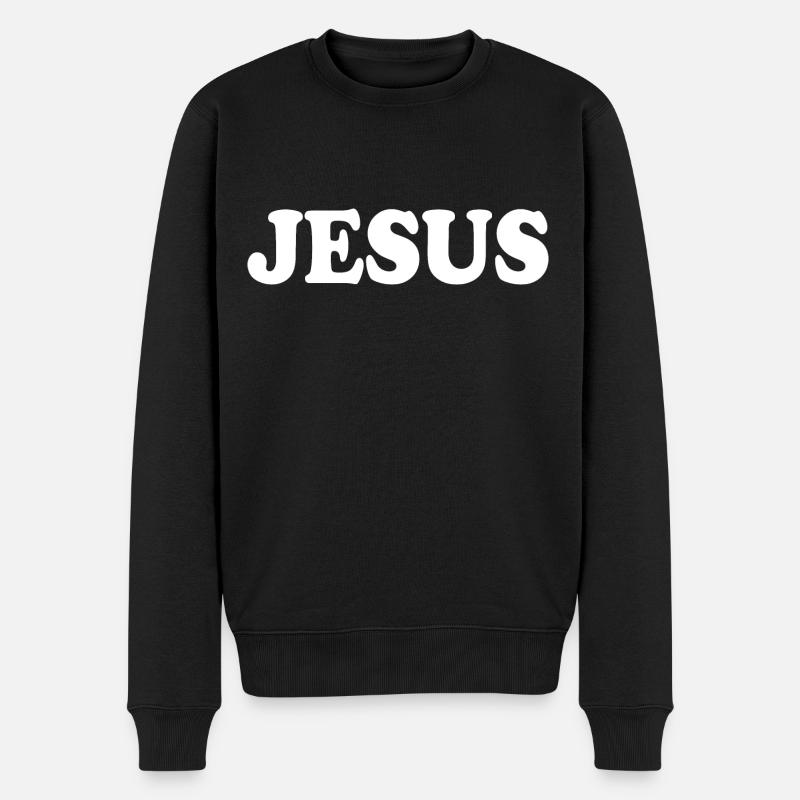 Jesus - Pull Premium bio Homme - noir