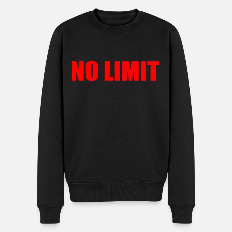 No limit - Männer Premium Bio Pullover - Schwarz