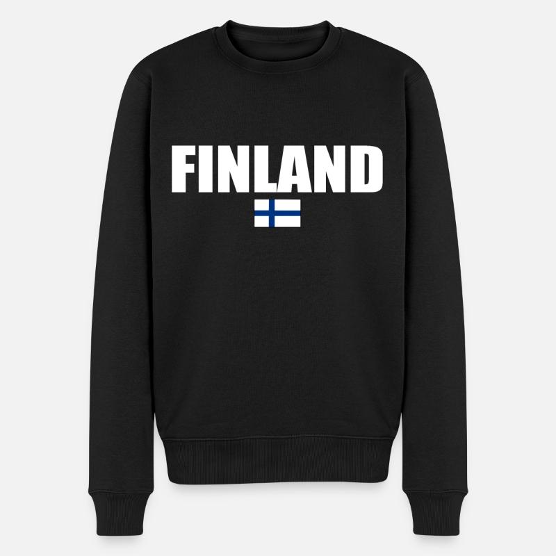 Finlande - Pull Premium bio Homme - noir