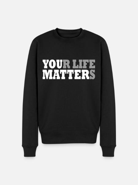 your life matters - Men's Premium Organic Jumper - black