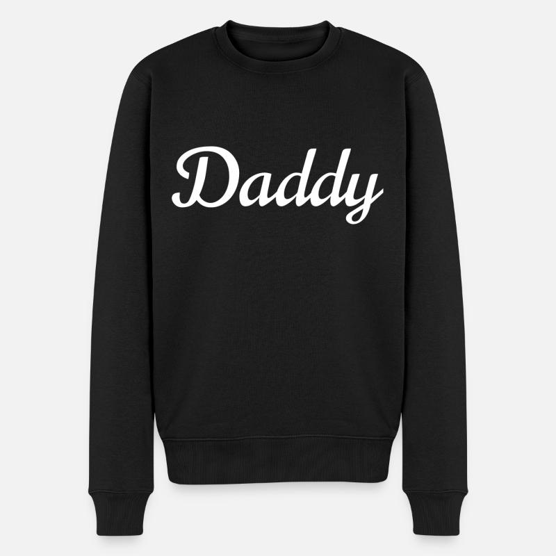 Daddy - Männer Premium Bio Pullover - Schwarz