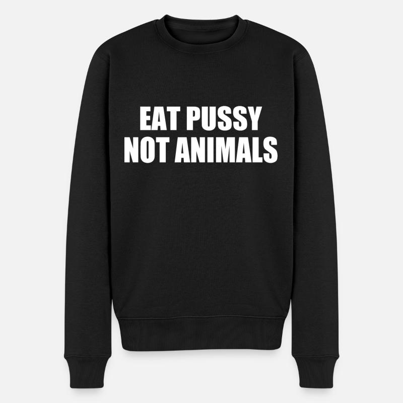 Eat pussy not animals - Pull Premium bio Homme - noir