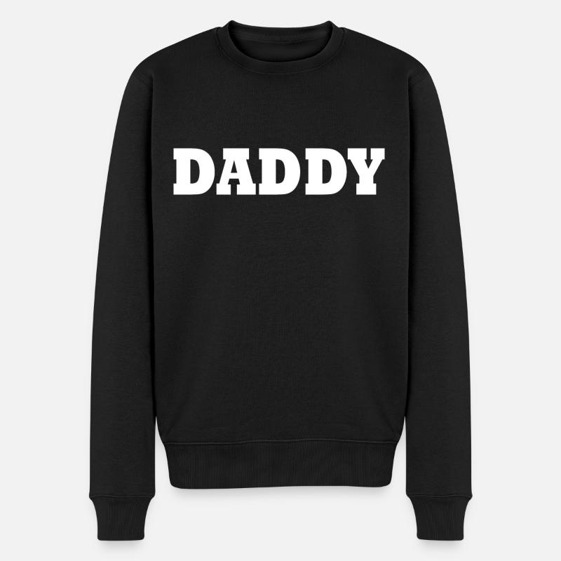 Daddy - Männer Premium Bio Pullover - Schwarz