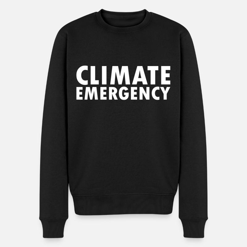 Climate emergency - Pull Premium bio Homme - noir