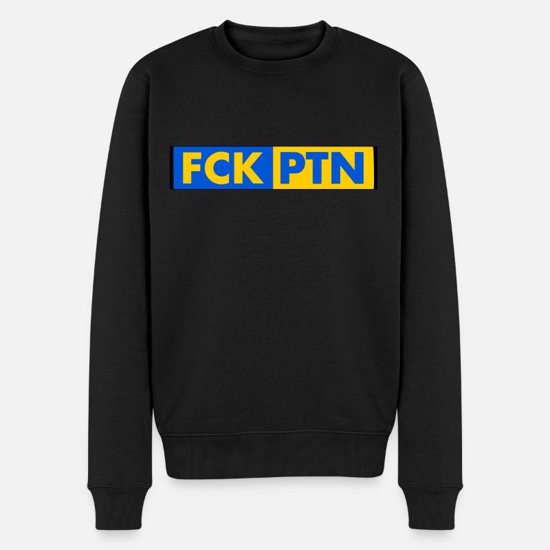 Fck ptn - Männer Premium Bio Pullover - Schwarz